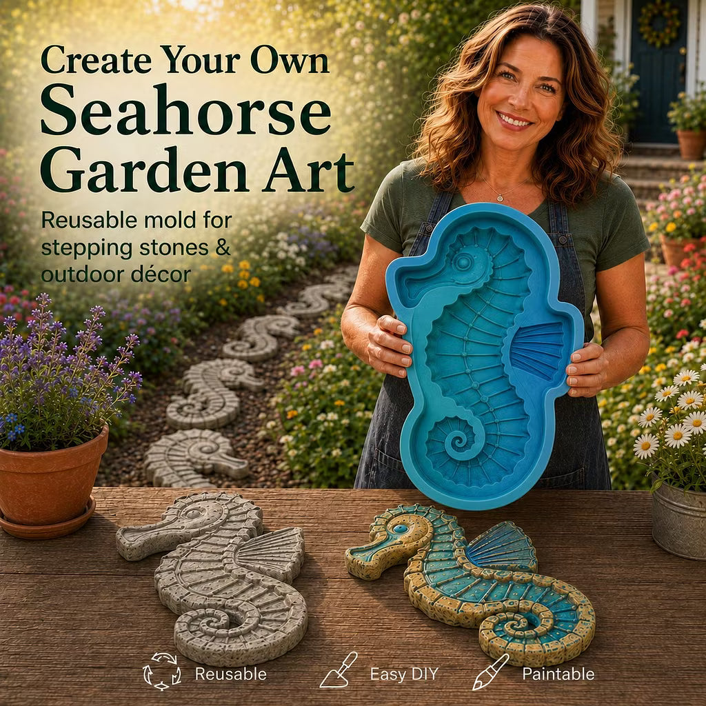 🔥LAST DAY 50% OFF - 🌊 Reusable Ocean Theme Garden Art Mold – Make Your Garden Truly One of a Kind