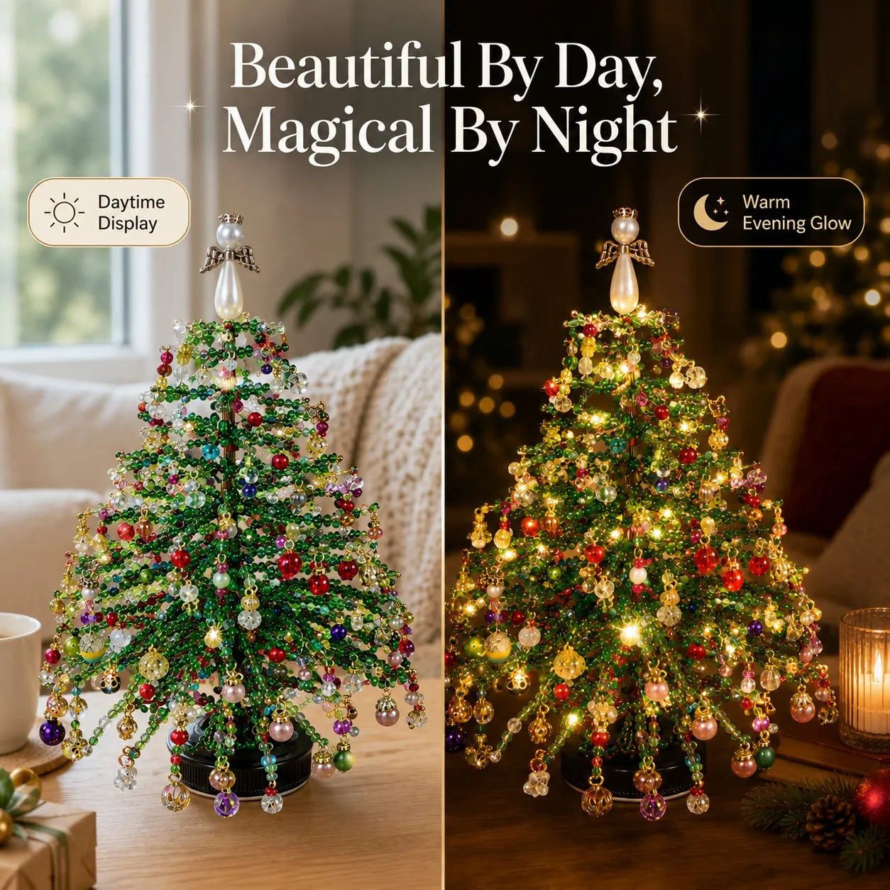 🎄 DIY Beaded Christmas Tree Kit – Create Your Own Sparkling Holiday Decoration