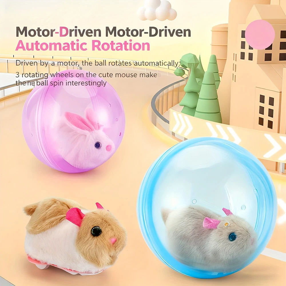💥 LAST DAY 49% OFF - Electric Rolling Hamster Ball Toy for Cats Interactive Indoor Pet Exercise Toy